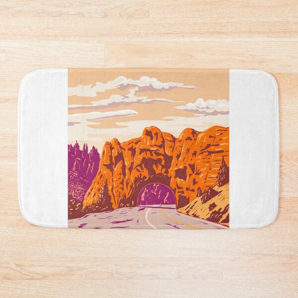 Item preview, Red Canyon Tunnel Through Rock Fin in Utah WPA Poster Art designed and sold by patrimonio.