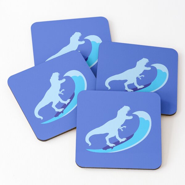 Item preview, T-Rex Tyrannosaurus Surfer Surfing Water Hobby Wave Sport designed and sold by shirt-o-mat.