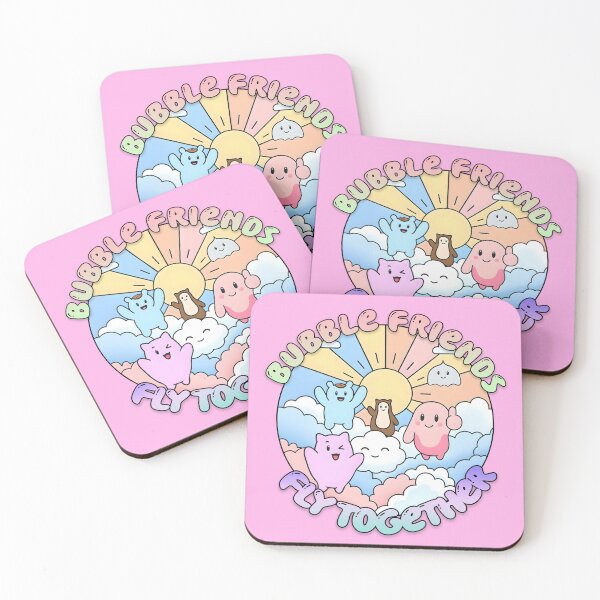 Item preview, Bubble Friends Fly Together – Pastel Sky Circle Design designed and sold by LEONYSHOP.
