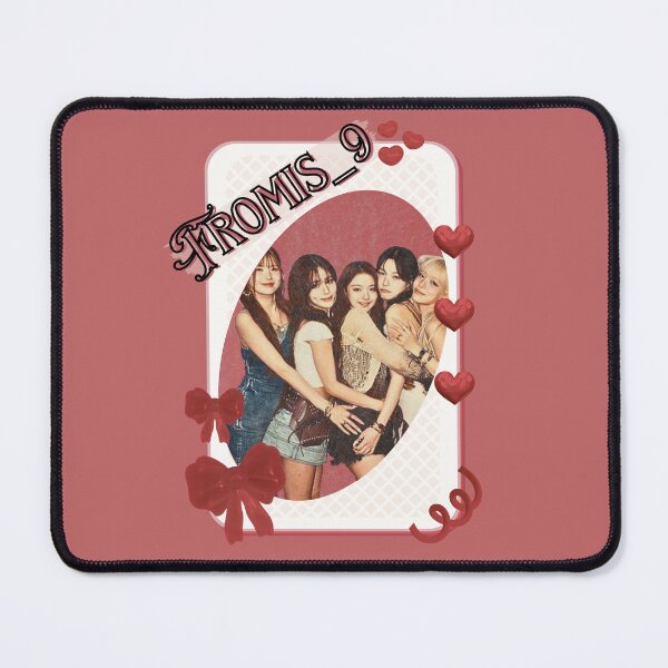 Item preview, fromis_9 Kpop Girl Group Card Red Aesthetic Collage Design designed and sold by AJUNICE STUDIO.