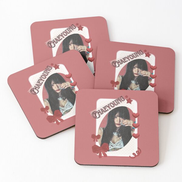 Item preview, Fromis_9 Chaeyoung Kpop Girl Group Card Red Aesthetic Collage Design designed and sold by AJUNICE STUDIO.