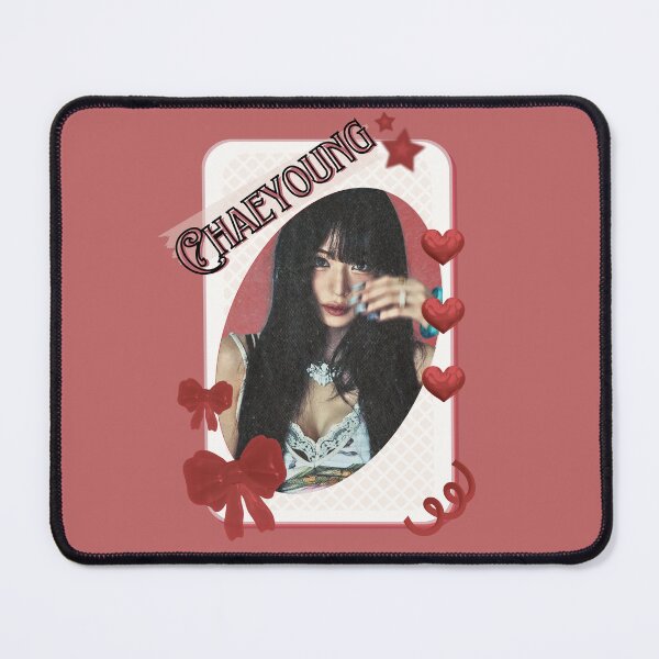 Item preview, Fromis_9 Chaeyoung Kpop Girl Group Card Red Aesthetic Collage Design designed and sold by AJUNICE STUDIO.