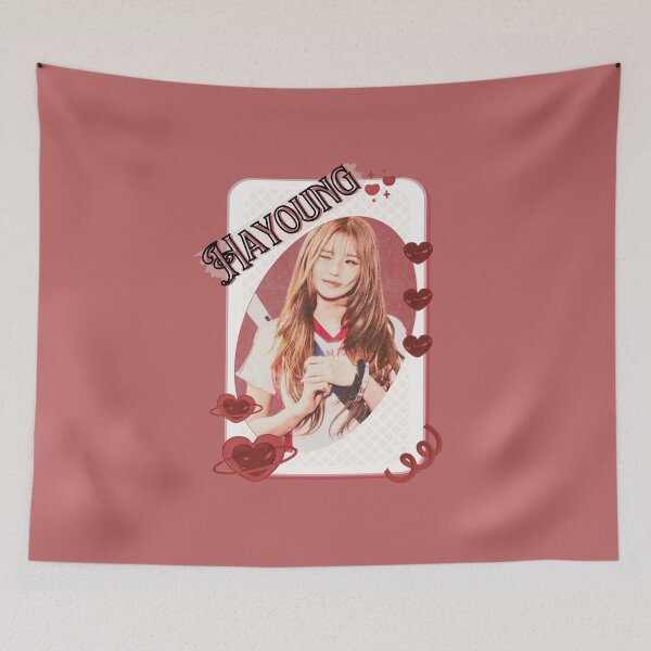 Item preview, Fromis_9  Hayoung Kpop Girl Group Card Red Aesthetic Collage Design designed and sold by AJUNICE STUDIO.