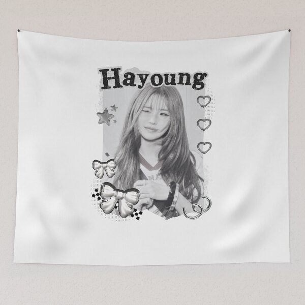 Item preview, Fromis_9 Hayoung Kpop Girl Group Black and White Collage Design designed and sold by AJUNICE STUDIO.