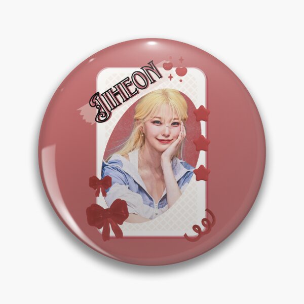 Item preview, Fromis_9 Jiheon Kpop Girl Group Card Red Aesthetic Collage Design designed and sold by AJUNICE STUDIO.