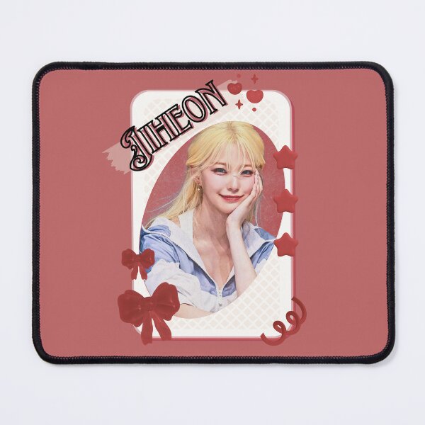 Item preview, Fromis_9 Jiheon Kpop Girl Group Card Red Aesthetic Collage Design designed and sold by AJUNICE STUDIO.