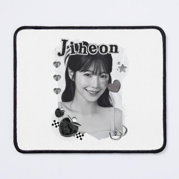 Item preview, Fromis_9 Jiheon Kpop Girl Group Black and White Collage Design designed and sold by AJUNICE STUDIO.