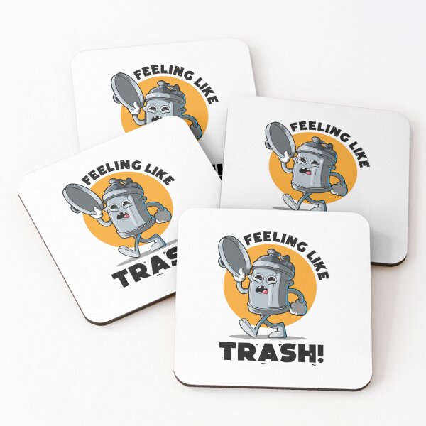 Item preview, Feeling like trash - funny tired and hungover trashed design (on light colors) designed and sold by messy-nessie.
