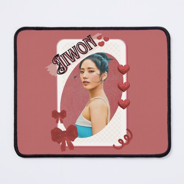 Item preview, Fromis_9 Jiwon Kpop Girl Group Card Red Aesthetic Collage Design designed and sold by AJUNICE STUDIO.