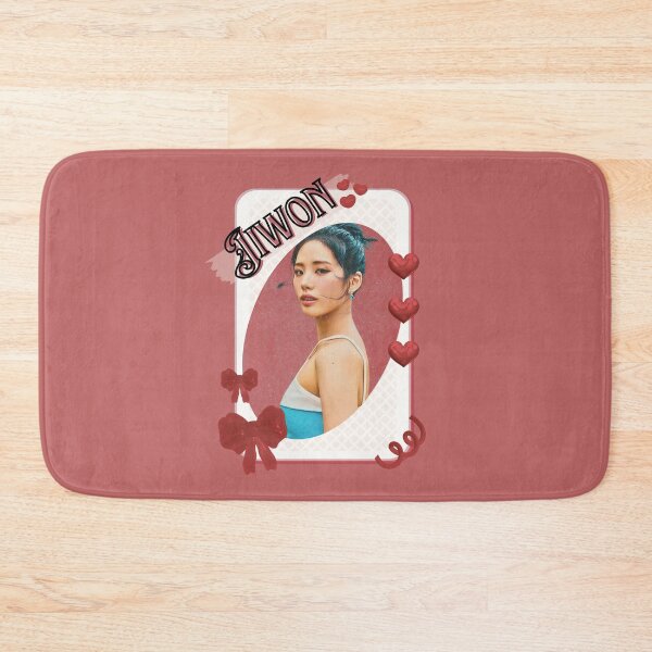 Item preview, Fromis_9 Jiwon Kpop Girl Group Card Red Aesthetic Collage Design designed and sold by AJUNICE STUDIO.