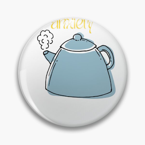 Item preview, Boiling With Anxiety – Funny Relatable Mental Health Kettle Design designed and sold by Geafixy.