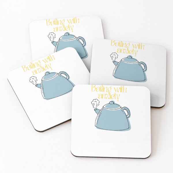 Item preview, Boiling With Anxiety – Funny Relatable Mental Health Kettle Design designed and sold by Geafixy.
