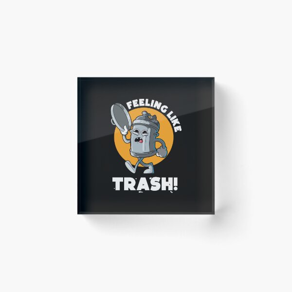 Item preview, Feeling like trash - funny tired and hungover trashed design (on dark colors) designed and sold by messy-nessie.