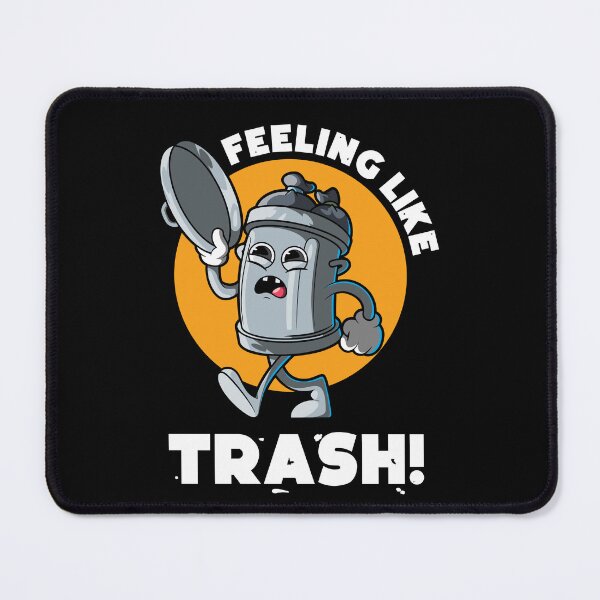 Item preview, Feeling like trash - funny tired and hungover trashed design (on dark colors) designed and sold by messy-nessie.