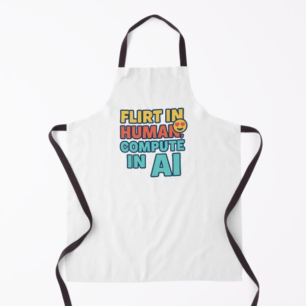 Item preview, Flirt in Human, Compute in AI – Funny Geek & Tech Lover Quote designed and sold by Katscuriosities.