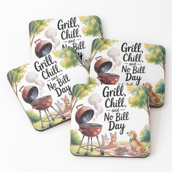 Item preview, Grill, Chill, and No Bill Day designed and sold by InspiredCreatives.