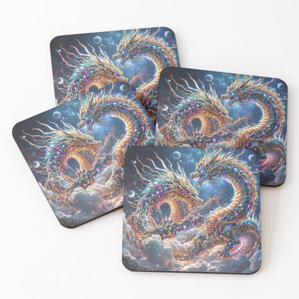 Item preview, Cybernetic Dragons in a Futuristic Fantasy Realm designed and sold by NeonMystic.