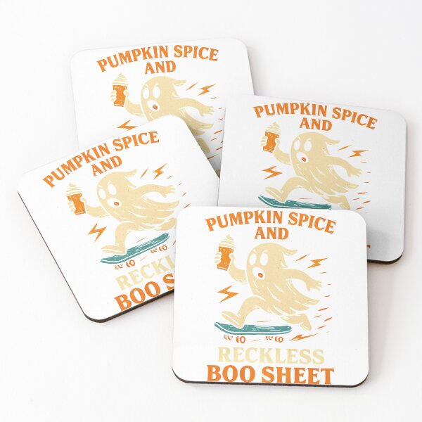 Item preview, Pumpkin Spice and Reckless and Boo Sheet – Funny Ghost Halloween Coffee Skateboard  Classic T-Shirt designed and sold by inkfluenceart.