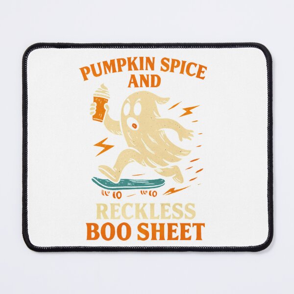 Item preview, Pumpkin Spice and Reckless and Boo Sheet – Funny Ghost Halloween Coffee Skateboard  Classic T-Shirt designed and sold by inkfluenceart.