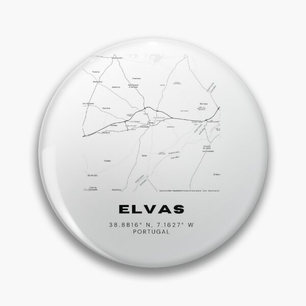 Item preview, Elvas Minimalist Map Illustration - Minimalist Black and White Wall Art, Travel Map Poster designed and sold by RM-Journey.