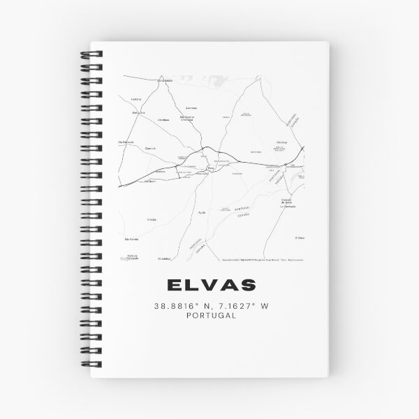 Item preview, Elvas Minimalist Map Illustration - Minimalist Black and White Wall Art, Travel Map Poster designed and sold by RM-Journey.