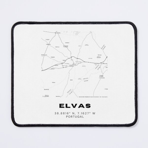 Item preview, Elvas Minimalist Map Illustration - Minimalist Black and White Wall Art, Travel Map Poster designed and sold by RM-Journey.