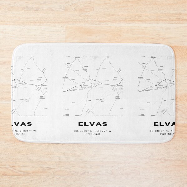 Item preview, Elvas Minimalist Map Illustration - Minimalist Black and White Wall Art, Travel Map Poster designed and sold by RM-Journey.