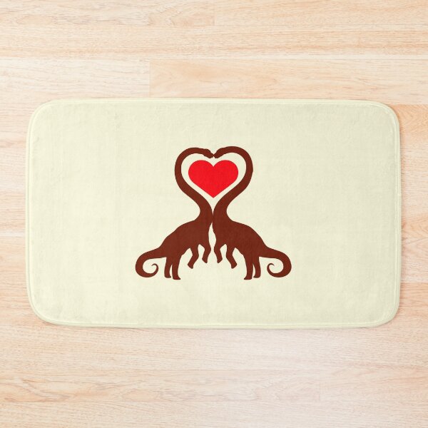 Item preview, 2 Brachiosaurus Heart Long Neck Love Couple Romantic Valentine's Day designed and sold by shirt-o-mat.