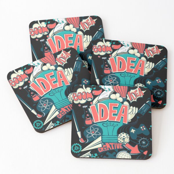 Item preview, Colorful Creative Ideas Illustration – Science, Art & Imagination Design designed and sold by ArtelPrints.