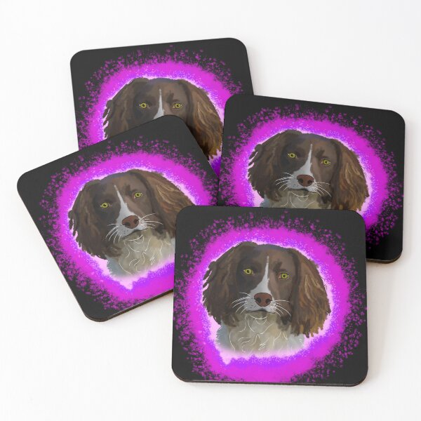 Artikelvorschau, English Springer Spaniel braun, violett splash entworfen und verkauft von DawnCatcher20.