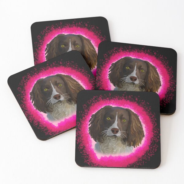 Artikelvorschau, English Springer Spaniel braun, rosa Spritzer entworfen und verkauft von DawnCatcher20.