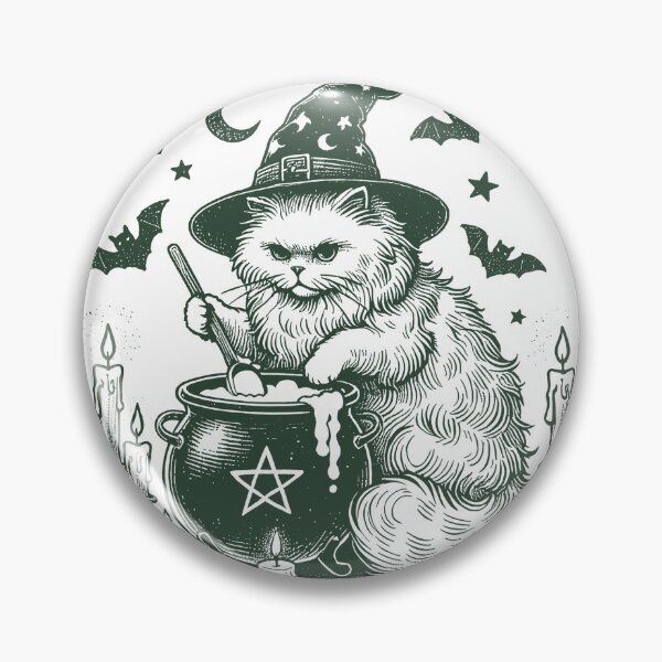Item preview, Witch Cat " I'm Just Here To Stir the Pot" designed and sold by Lbeck1869.