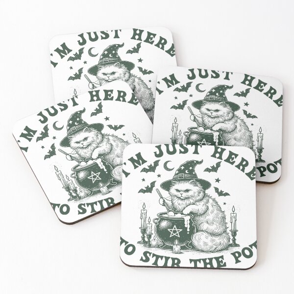 Item preview, Witch Cat " I'm Just Here To Stir the Pot" designed and sold by Lbeck1869.
