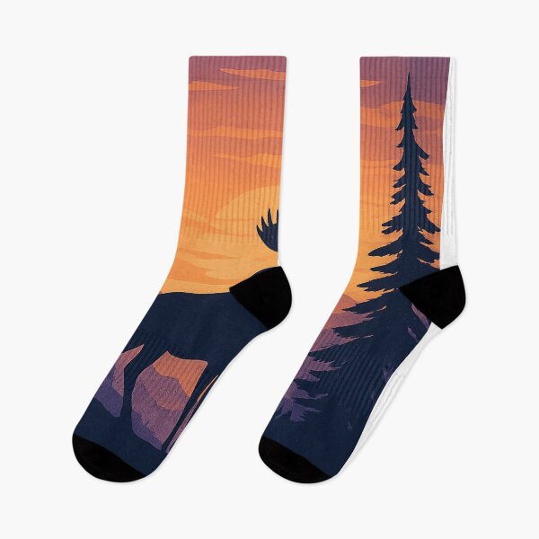 Item preview, Majestic Moose Wilderness - National Park Hiker Sticker designed and sold by TONSNAP.