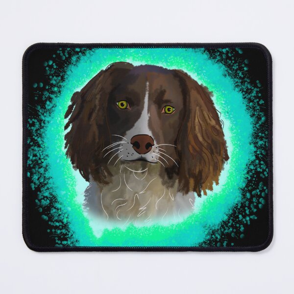 Item preview, english springer spainel brown cyan splash designed and sold by DawnCatcher20.
