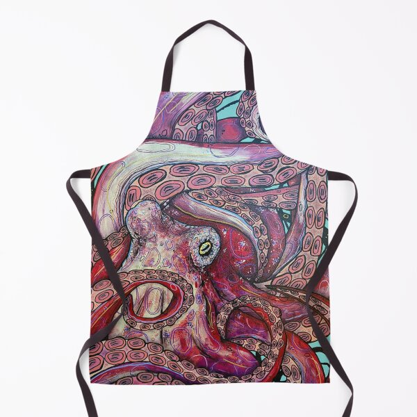 Item preview, Super Cool Red and Gold Octopus designed and sold by Gaz Jarman.