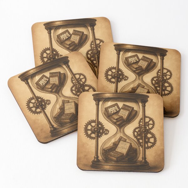 Item preview, Time-Traveling Reader - Bibliophile Hourglass Art designed and sold by TONSNAP.