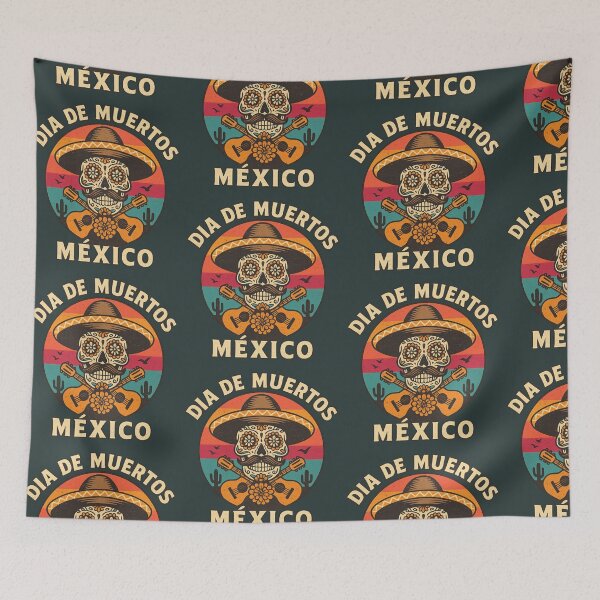 Item preview, Day of the Dead Mexico Vintage Skull designed and sold by Ahau Designs.