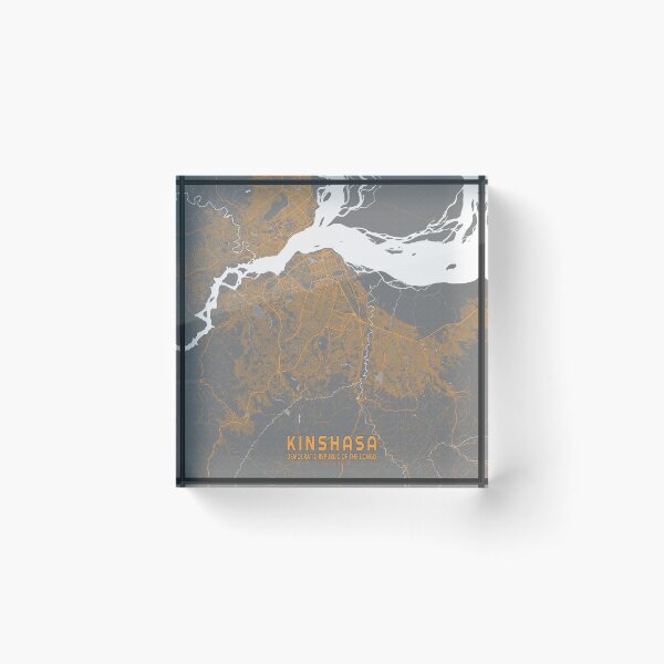 Item preview, Kinshasa City Map of DR Congo  - Bauhaus designed and sold by deMAP.