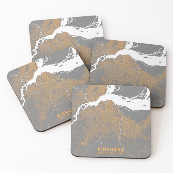 Item preview, Kinshasa City Map of DR Congo  - Bauhaus designed and sold by deMAP.