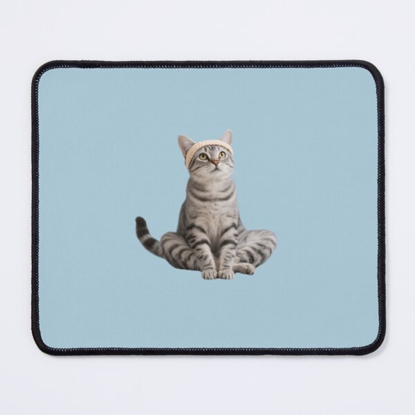 Item preview, Funny Yoga Gray Tabby Cat “Namaste in Bed” T-Shirt Mockup designed and sold by Uglyandcute.