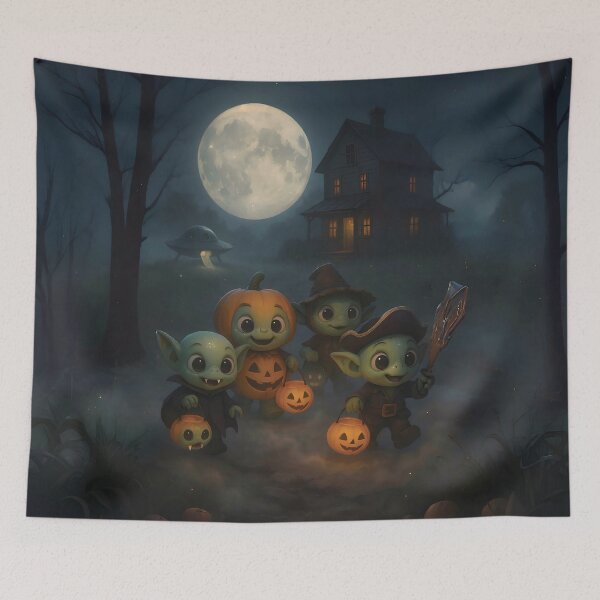 Item preview, Spooky-Cute Hopkinsville Goblins Halloween Candy Raid designed and sold by designs_by_s2.