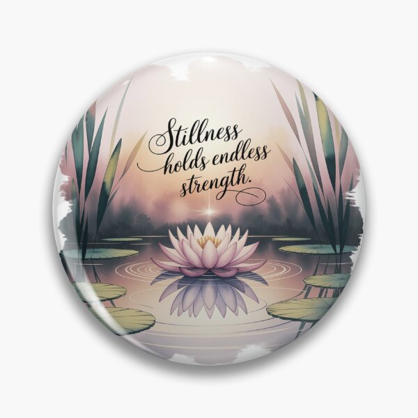 Item preview, Stillness Holds Endless Strength – Lotus Sticker designed and sold by MoodtypeS25.