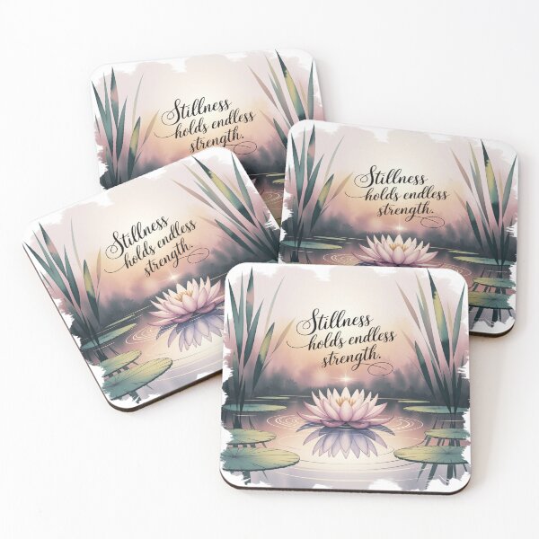 Item preview, Stillness Holds Endless Strength – Lotus Sticker designed and sold by MoodtypeS25.