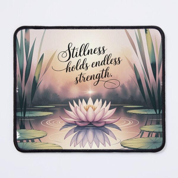 Item preview, Stillness Holds Endless Strength – Lotus Sticker designed and sold by MoodtypeS25.