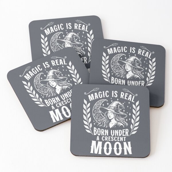 Item preview, Magic is Real – Born Under a Crescent Moon designed and sold by Tiny-roar-studio.