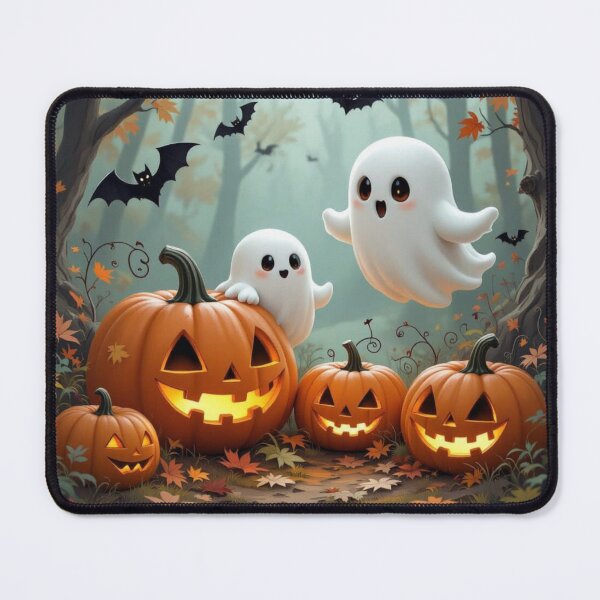 Item preview, Happy halloween pumpkins ghosts and bats designed and sold by seahorse crossing.