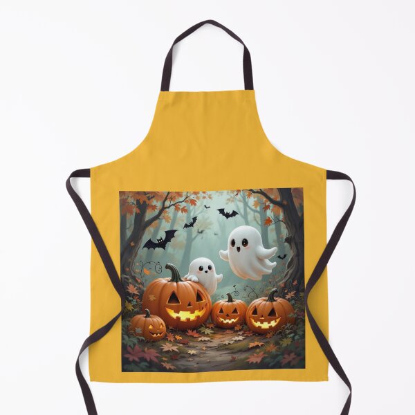 Item preview, Happy halloween pumpkins ghosts and bats designed and sold by seahorse crossing.