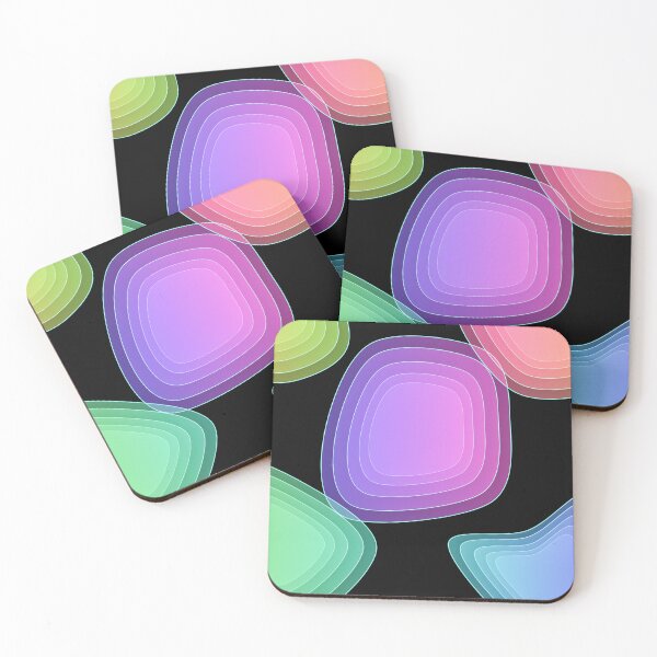 Item preview, Abstract Gradient Shapes on Black Background designed and sold by RudArtAI.
