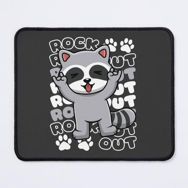 Item preview, Funny Rock Out Raccoon - Funny Animal Art for Music Fans - Racoon rocking out to metal music (on dark colors) designed and sold by messy-nessie.